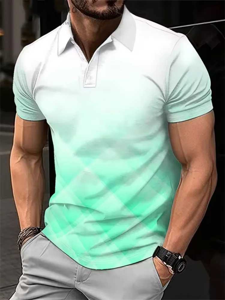 Simple Print Mens Polo Shirts Harajuku Shirts for Men Fashion Casual Polo T-shirt Mens Short Sleeve Polo Shirts Mens Clothing W250627