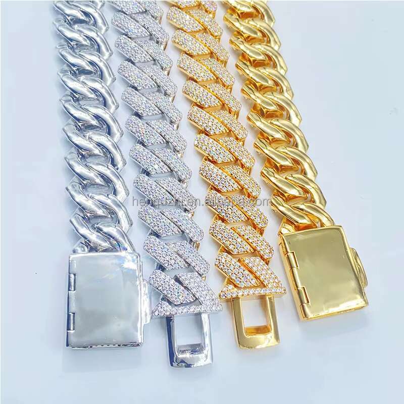 16MM 18K Gold Plated 925Silver All Sizes Available Mens Moissanite Diamond IcedOut Cuban Chain Necklaces