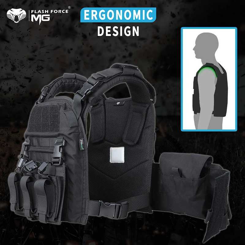 MGFLASHFORCE Tactical Vest Plate Carrier Hunting Vest Molle Airsoft Combat Vest for Men XJ250627