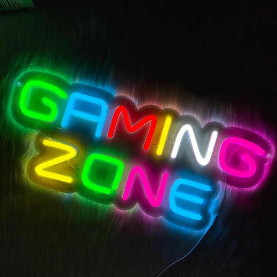 Gaming Zone Neon Sign for Wall Decor LED Neon Light for Game Room Bedroom Gifts for Gamer Gamer Birthday Party Decorations XJ250626