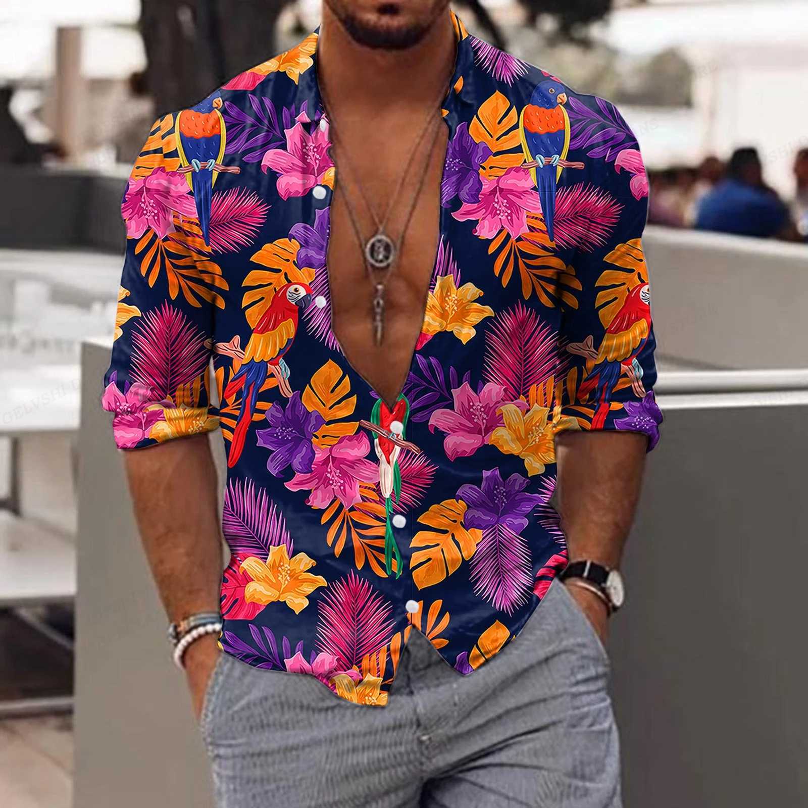 Mens Floral Shirt Tropic Leaf 3D Print Shirts Men Fashion Hawaiian Shirt Casual Beach Short Sleeve Blouse Mens Lapel Shirt Boy W250627
