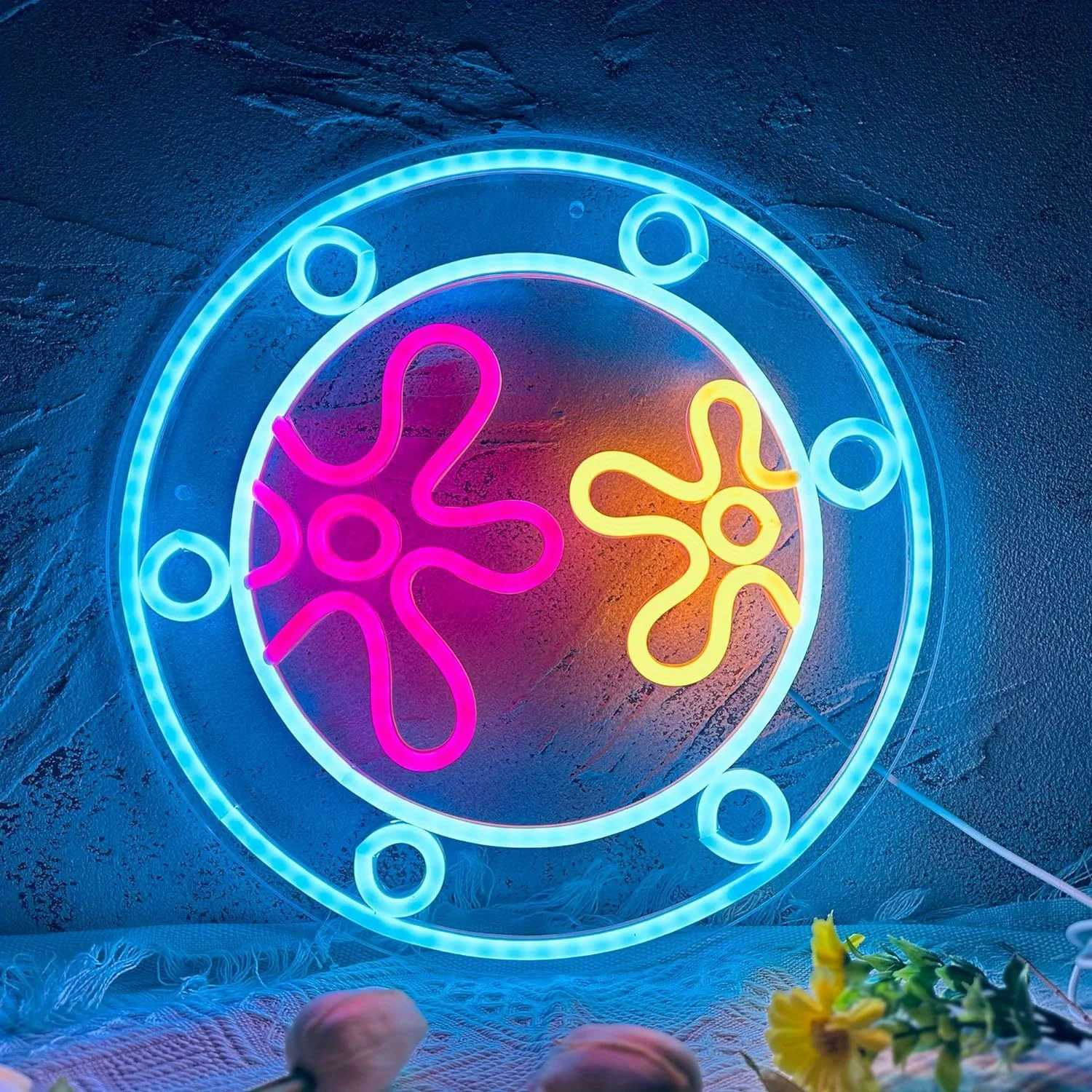 Ocean World Porthole Neon Light Signs for Wall Decor USB Powered Light for Game Room Bedroom Birthday Wedding Party Kids GiftsXJ250626