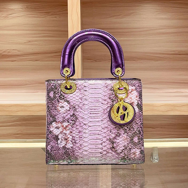 2025 Designer Women's Bag High-end Light Luxury Niche Snake Skin Pattern Handbag Daifei Handbag Women's 2025 New Single Shoulder Crossbody S