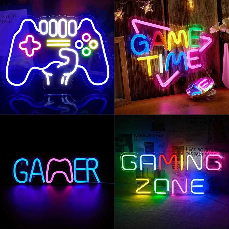 Gamepad Shaped LED Neon Sign for Gamer Room Decor Gaming Neon Sign for Boys Room Wall Decor USB Powered Gamer Gifts for TeensXJ250626