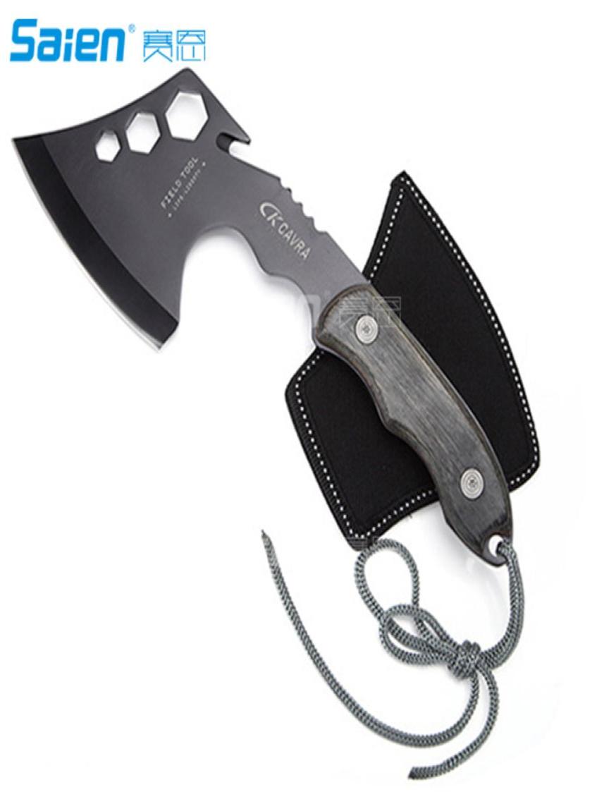 Survival Hatchet Hand Held Camping Axe with Full Tang Sheath Ideal Tool for Outdoor Tactical Use Hunting2727433