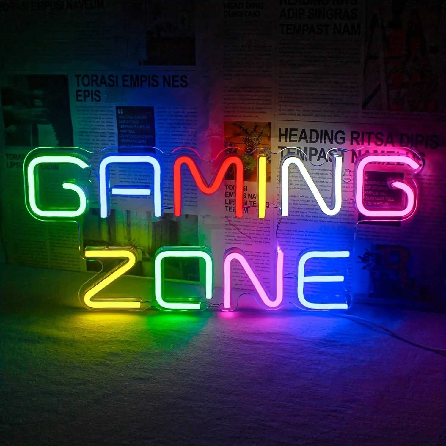 Gamepad Shaped LED Neon Sign for Gamer Room Decor Gaming Neon Sign for Boys Room Wall Decor USB Powered Gamer Gifts for TeensXJ250626