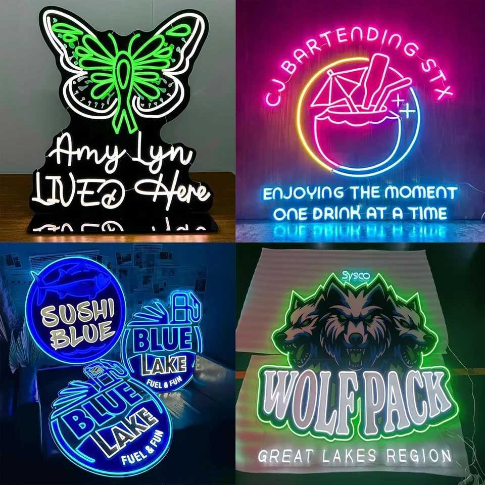 Neon sign custom Can Personalized RGB Neon Sign For Wedding Wall Decorations Birthday Bar Party Name Neon Signs BusinessXJ250626