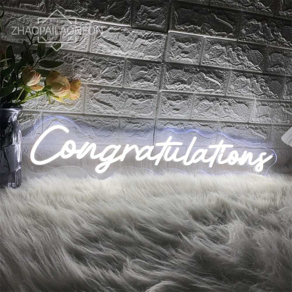 Congrats Neon Sign Wall Hanging Room Decor 2024 Doctor Master Graduation Ceremony LED Neon Lights USB Graduat Decoration SignsXJ250626