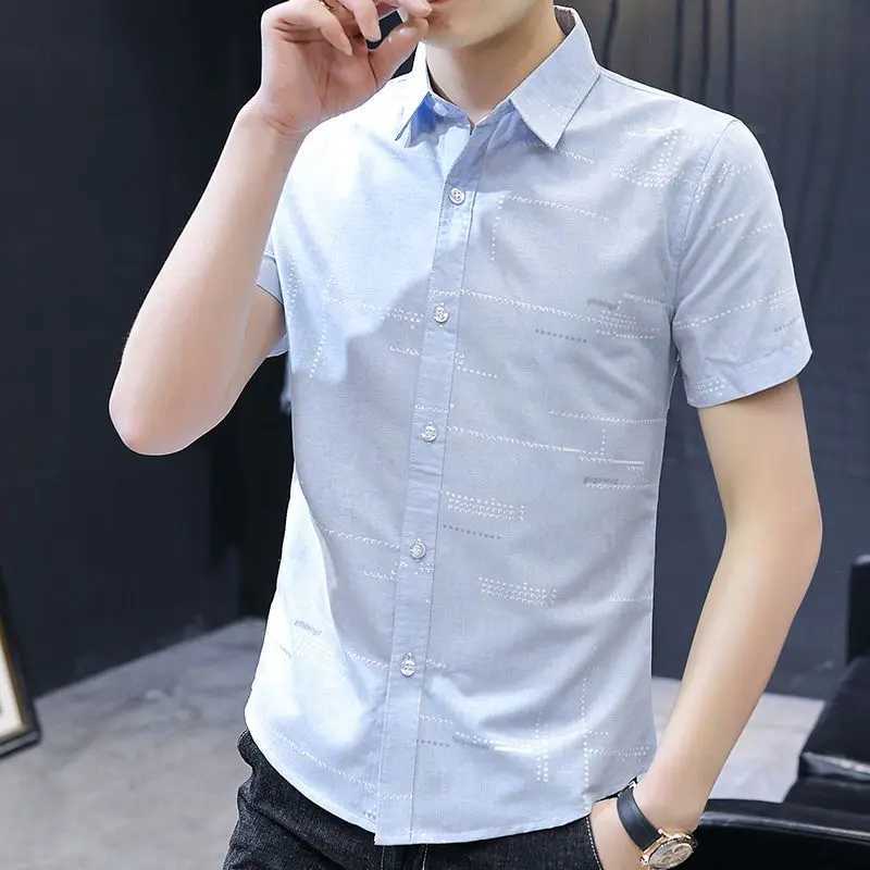 Shirts for Men Floral Print Business Short Sleeve Mens Shirt High Quality Luxury Cheap Brand Original Fashion 2025 Summer Silk W250627