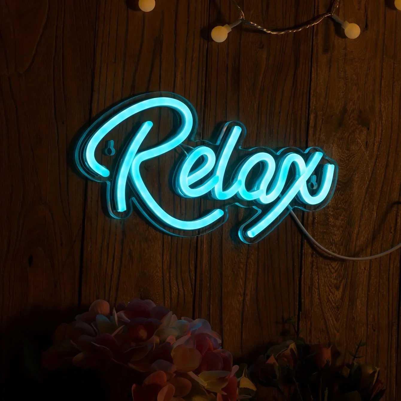 Relax Neon Light USB LED Sign For Home And Party Decor - Relaxing Letter Design For A Relaxing AtmosphereXJ250626
