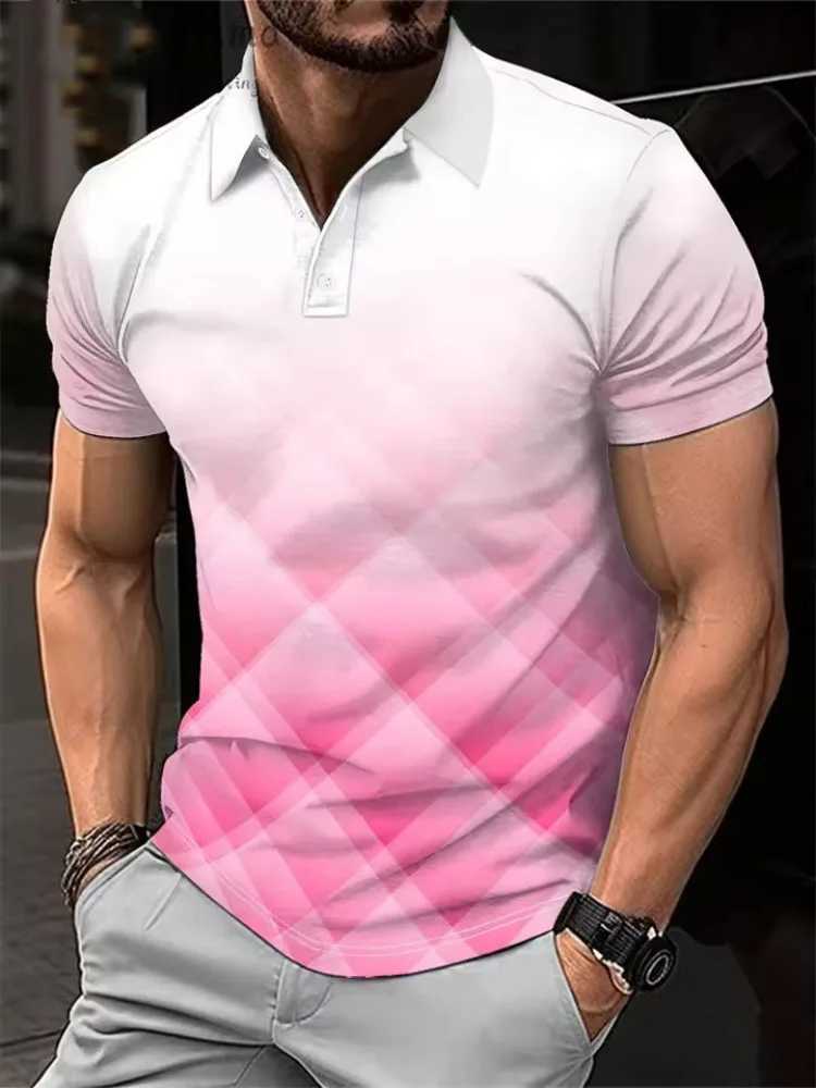 Simple Print Mens Polo Shirts Harajuku Shirts for Men Fashion Casual Polo T-shirt Mens Short Sleeve Polo Shirts Mens Clothing W250627