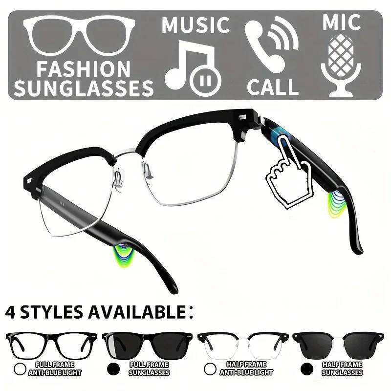 New Smart Glasses With HIFI Sound Quality, Music Playback, Suitable For Hiking, Outdoor Activities, Gifts .