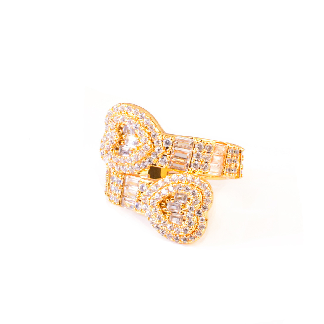 Trendy Iced Out Heart Hip Hop Ring Edgy Personalized Statement New Release Couple VVS Moissanite Jewelry Passes the Diamond Tester