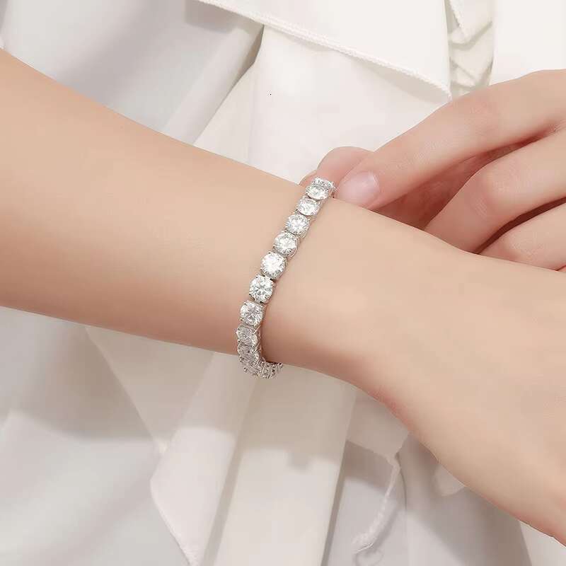 European and American high-end 1 ct 2 ct moissanite bracelet S925 sterling silver fashion tennis bracelet