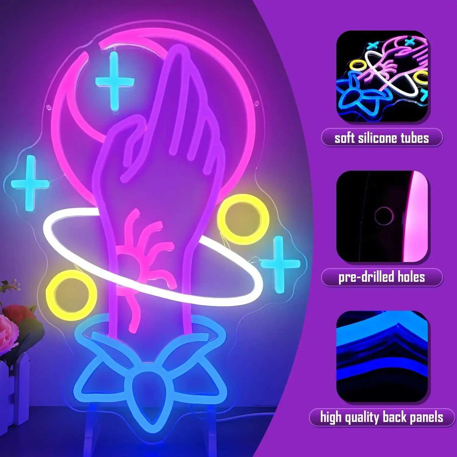 Spiritual Hand Neon Sign Tarot Neon Signs for Wall Decor Magic Hand LED Neon Light Signs for Room Wall Decor Business Neon Light XJ250626