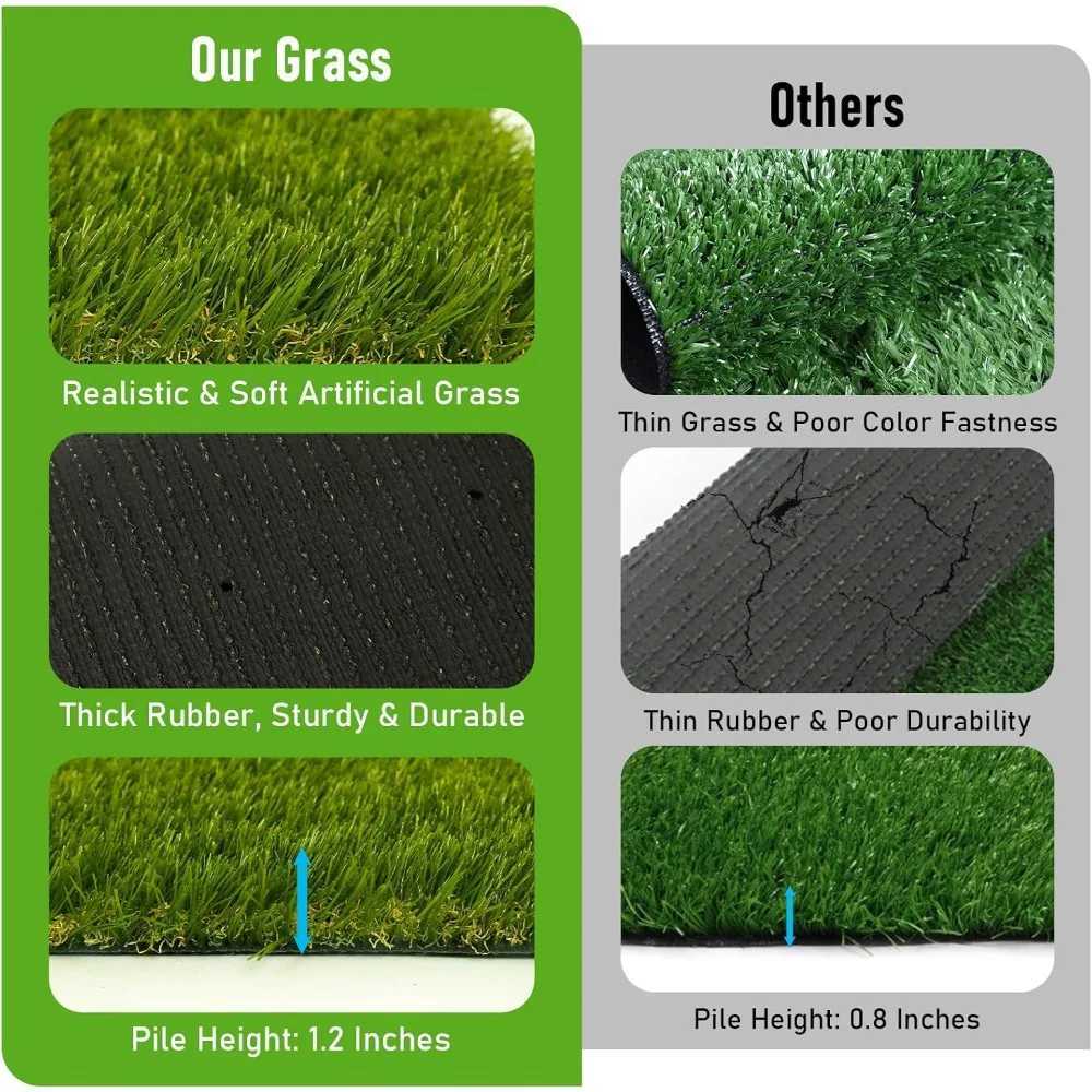 5x8 Ft Realistic Artificial Turf Grass Rug Indoor Outdoor Garden Lawn Landscape Patios Decoration Artificial Lawn X250627