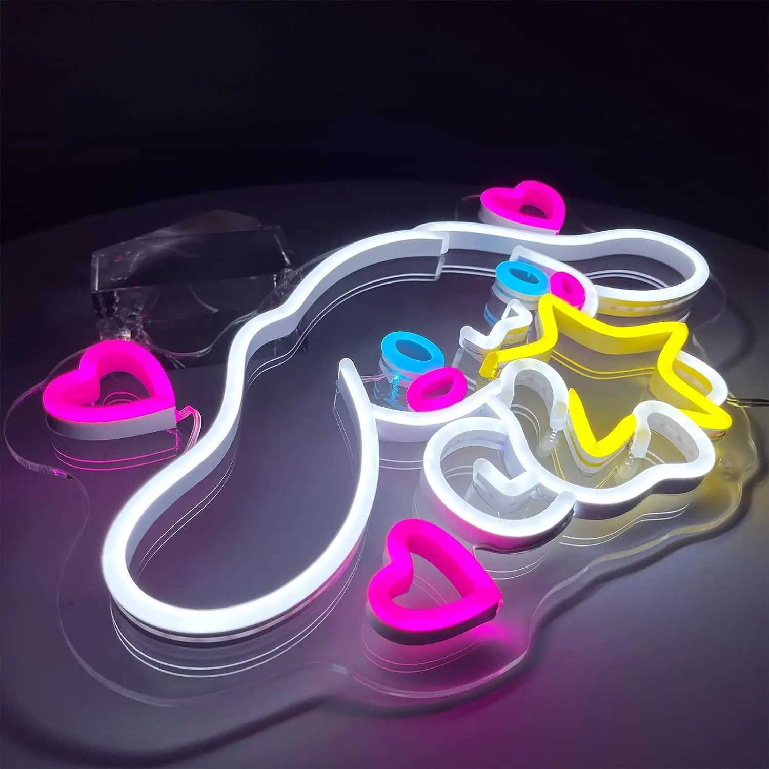 Cinnamoroll Neon Sign Cute LED Neon for Bedroom Game Room Apartment Japanese Cartoon Character Dog Home Room Decor Gift for Kids XJ250626