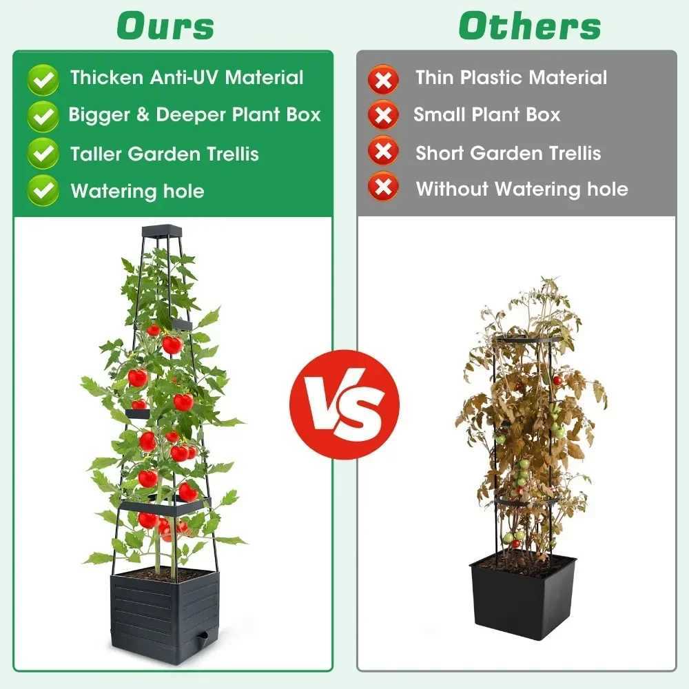 Self Watering Tomato Planter With Trellis Tomato Cages For Garden Pots Self Watering 1 Pack Support Cage For Tomato Plant X250627