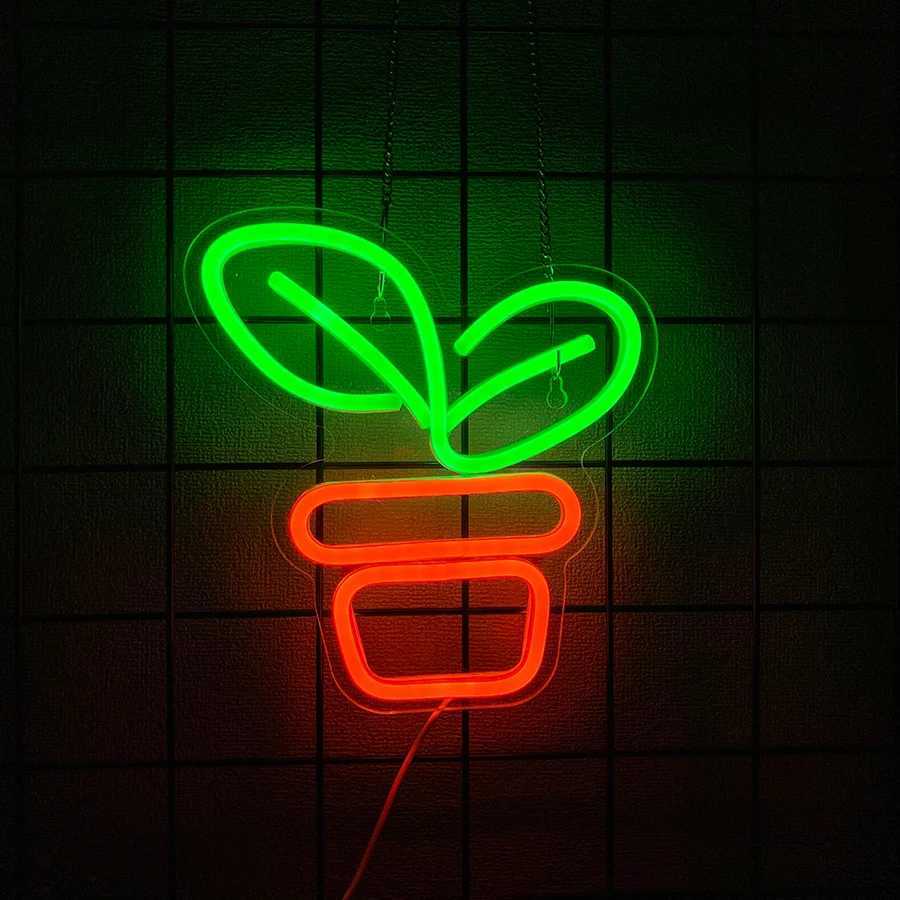 LED Neon SignLED Leaf Neon Light SignsFlower Bunch Store Shop Bedroom Garden Wall Decor Gift for Mothers or Valentines DayXJ250626