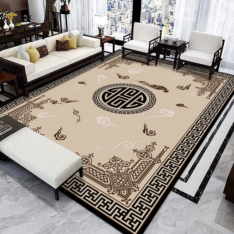 VIKAMA Chinese Living Room Sofa Coffee Table Crystal Pile Rug Bedroom Bedside Large Durable Dirty Resistant Rugs Home Decoration