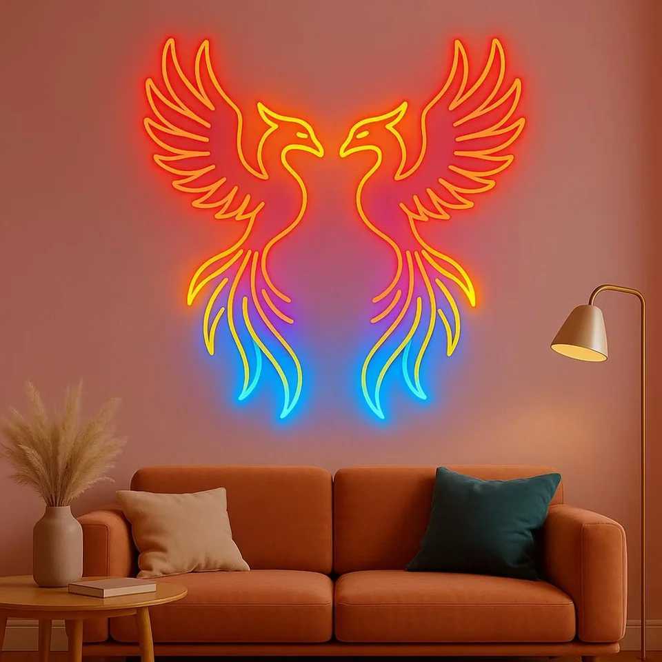 Phoenix Neon SignLegendary Immortal Bird Neon Sign. Bird LED Decor. Mythology Led DecorGift for KidsXJ250626