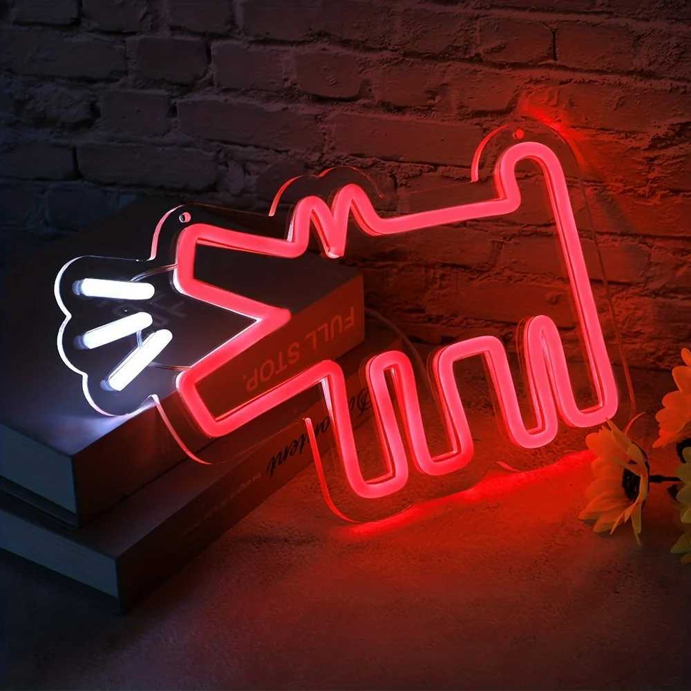 Barking Puppy Led Neon Sign Decoration Pet Shop With Light Pet Custom Gift Bedroom Wall DecorationChildrens Room Night LightXJ250626