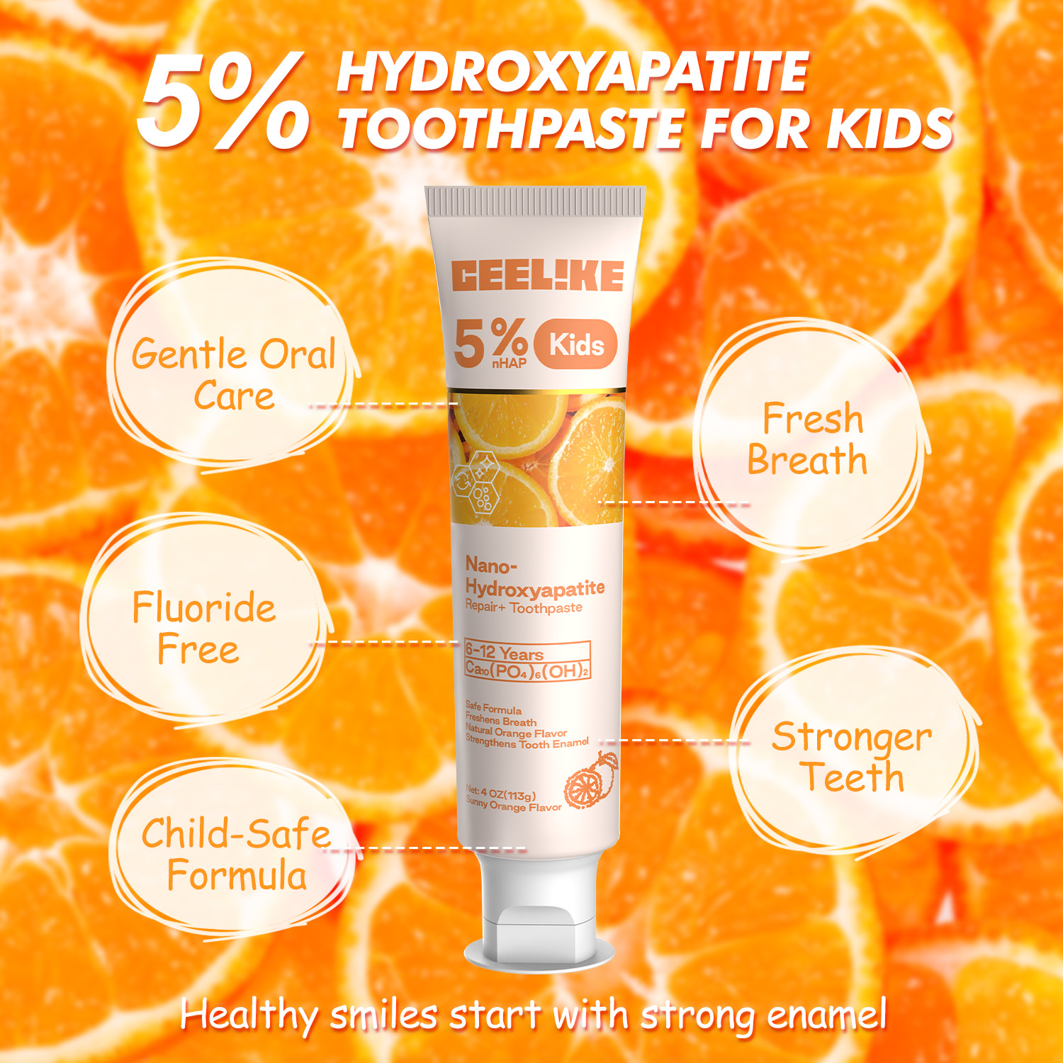 CEELIKE Family Toothpaste Set - SP-6 & 7-Pro Toothpaste + Hydroxyapatite, Lysozyme & Children's 5% Hydroxyapatite Toothpaste - Whitening, Enamel 