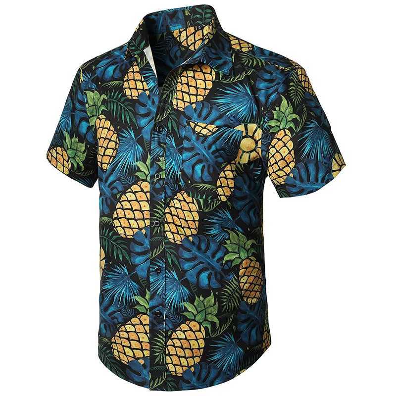 Tropical Floral Shirts for Men Clothing 3D Printing Hawaiian Vacation Shirt Short Sleeve y2k Tops Vintage Clothes Lapel Blouse W250627