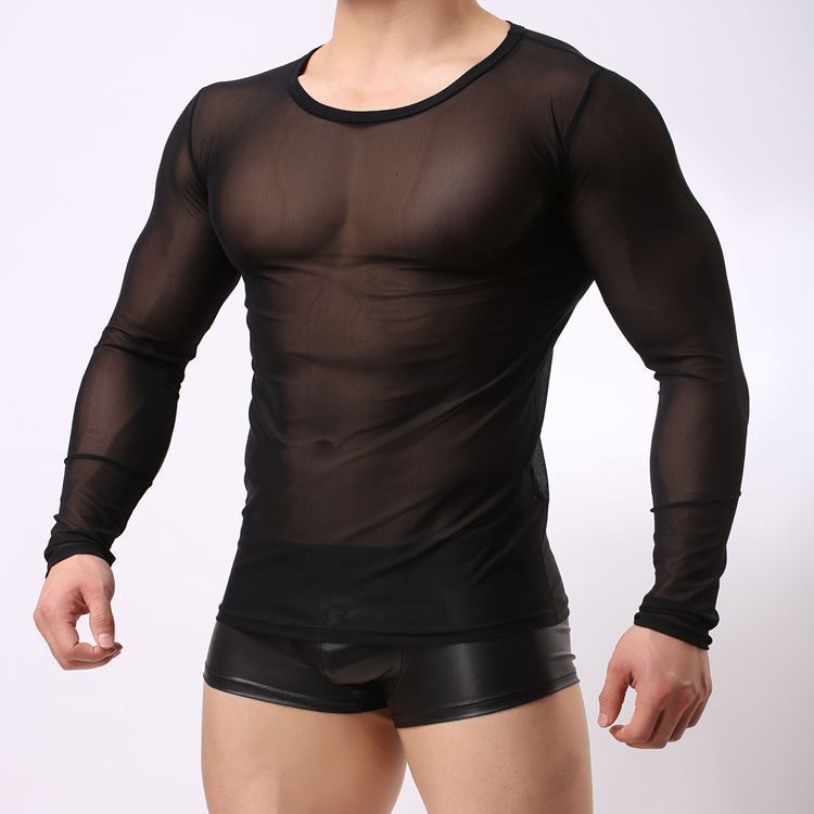 INCERUN Mens Summer Shirts Long Sleeve Button Down Mesh Tops Transparent Shirts Oversize Mens Clothing Oversize Chemise Tops 250313