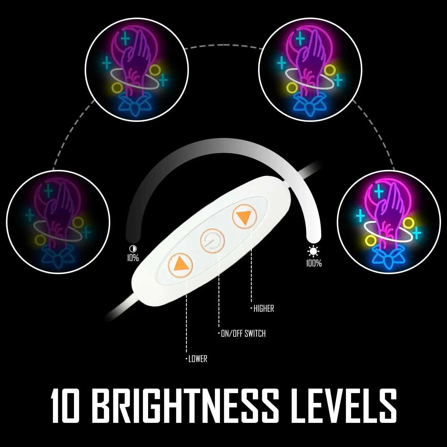 Spiritual Hand Neon Sign Tarot Neon Signs for Wall Decor Magic Hand LED Neon Light Signs for Room Wall Decor Business Neon Light XJ250626