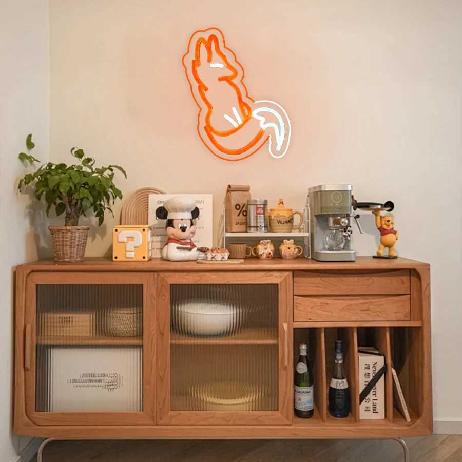 Fox Neon Sign Aesthetic Animal LED Sign Used for Home Living Room Study Game Room Art Decor USB Power Supply with Switch. XJ250626