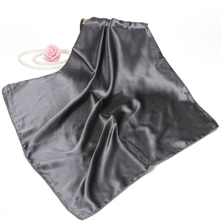 T1081 Spring and Autumn Winter New Solid Color Silk Scarf Small Gauze Scarf