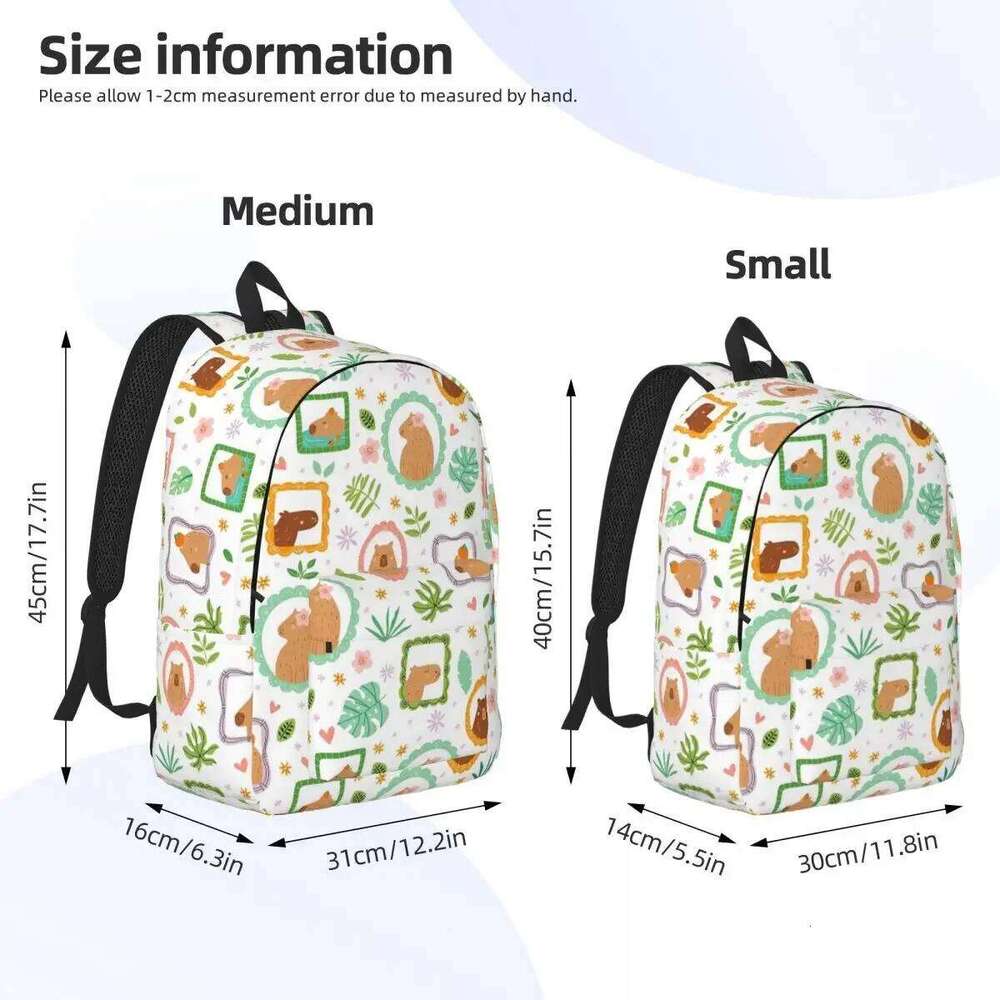 Kawaii Capybara Cartoon Cute for Men Women Student School Bookbag Daypack Elementary High College Sports