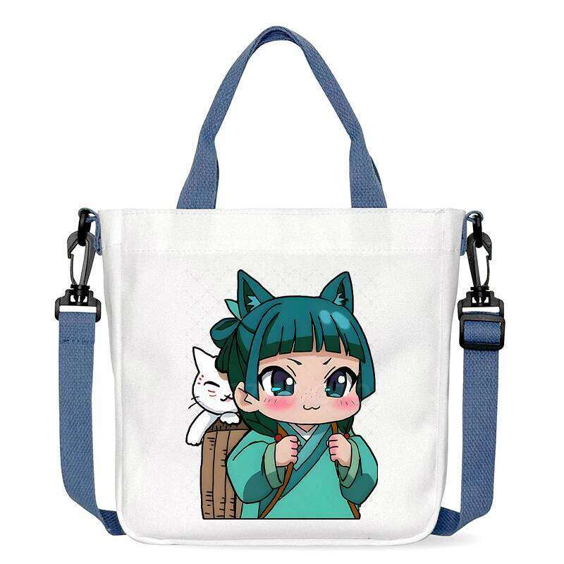 Cartoon The Apothecary Diaries Shoulder Cute Maomao Pattern Canvas Crossbody Bags Casual Anime Women and Kids Messenger Bag