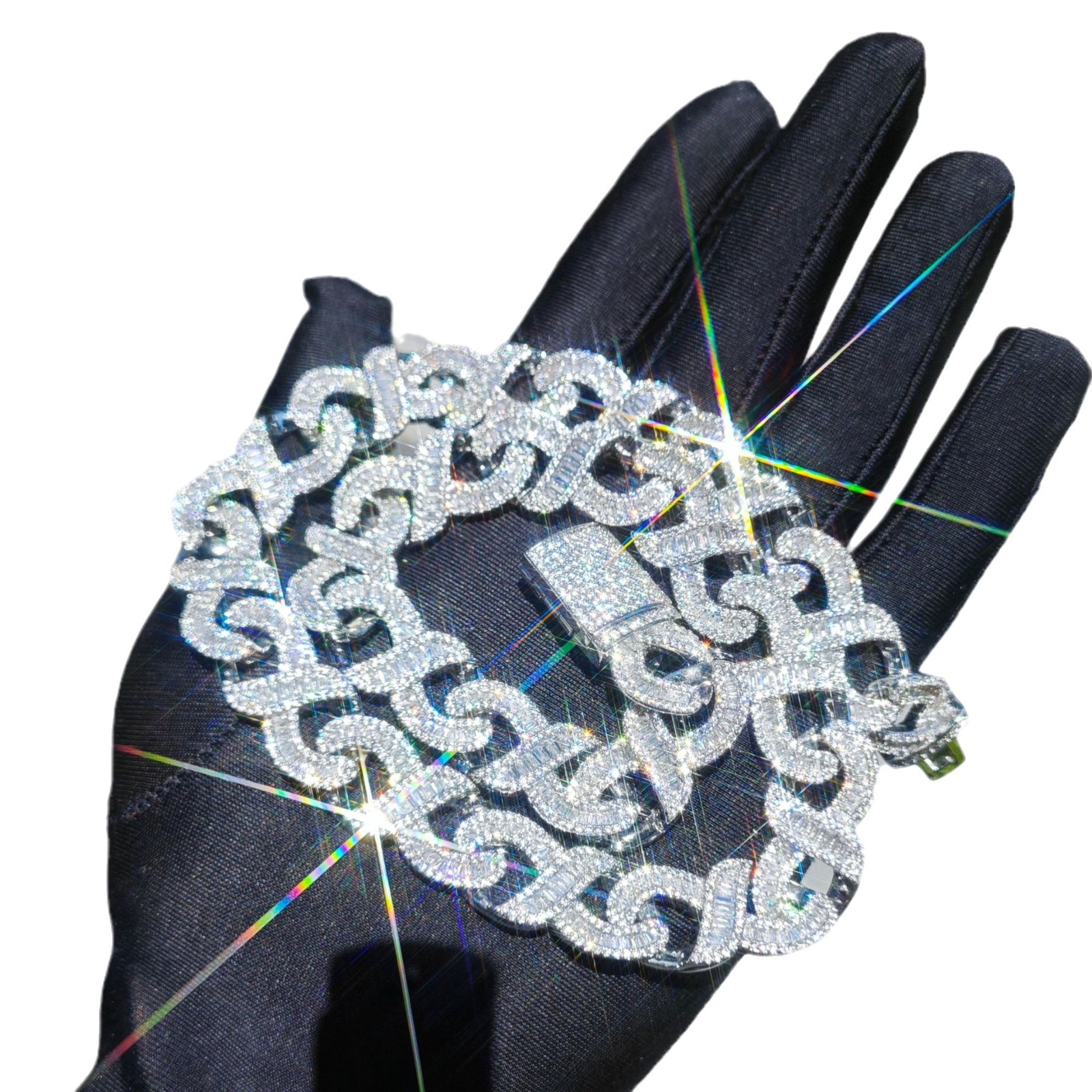 Luxury VVS Moissanite Iced Out Hip Hop Streetwear Bling Unisex Versatile Statement Jewelry Passes the Diamond Tester