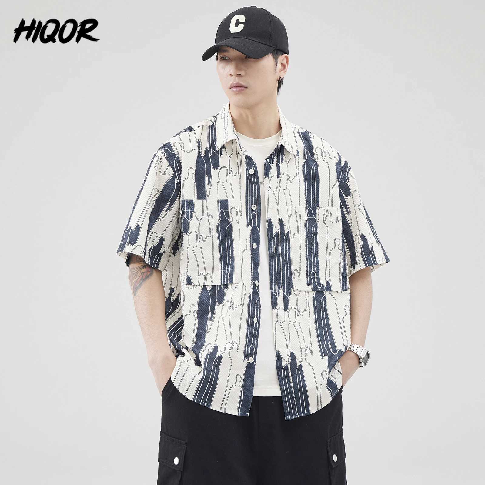 Mens Cardigan Hawaiian Beach Party Fashionable Casual Men Short-sleeved Shirt Summer New Daily Comfort Loose Fit Male Shirts W250627