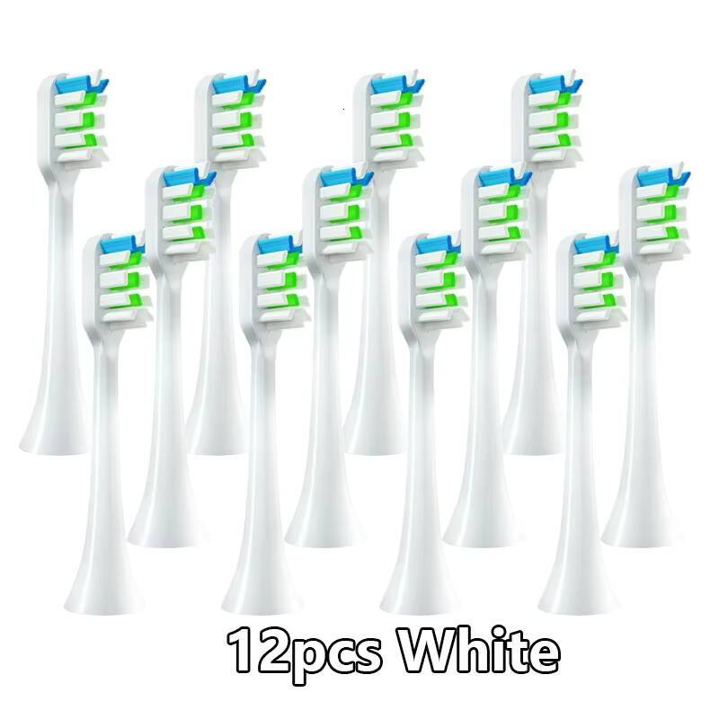 12pcs for SOOCAS X3/X3U/X5 Replacement Clean Tooth Brush Heads Sonic Electric Toothbrush Soft Bristle Nozzles