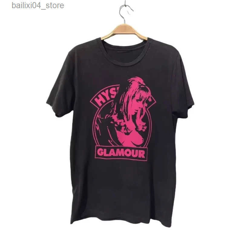 Hysteric Glamour Do Anything You Want Do Shirt 2025 Summer Tops Strtwear Men and Women Clothing Summer T Shirts Harajuku Tops y250627J8S2