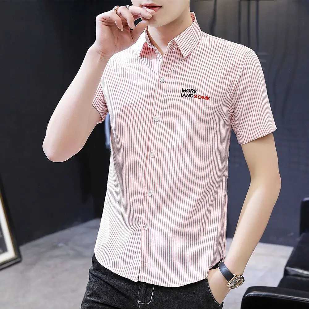 Shirts for Men Floral Print Business Short Sleeve Mens Shirt High Quality Luxury Cheap Brand Original Fashion 2025 Summer Silk W250627