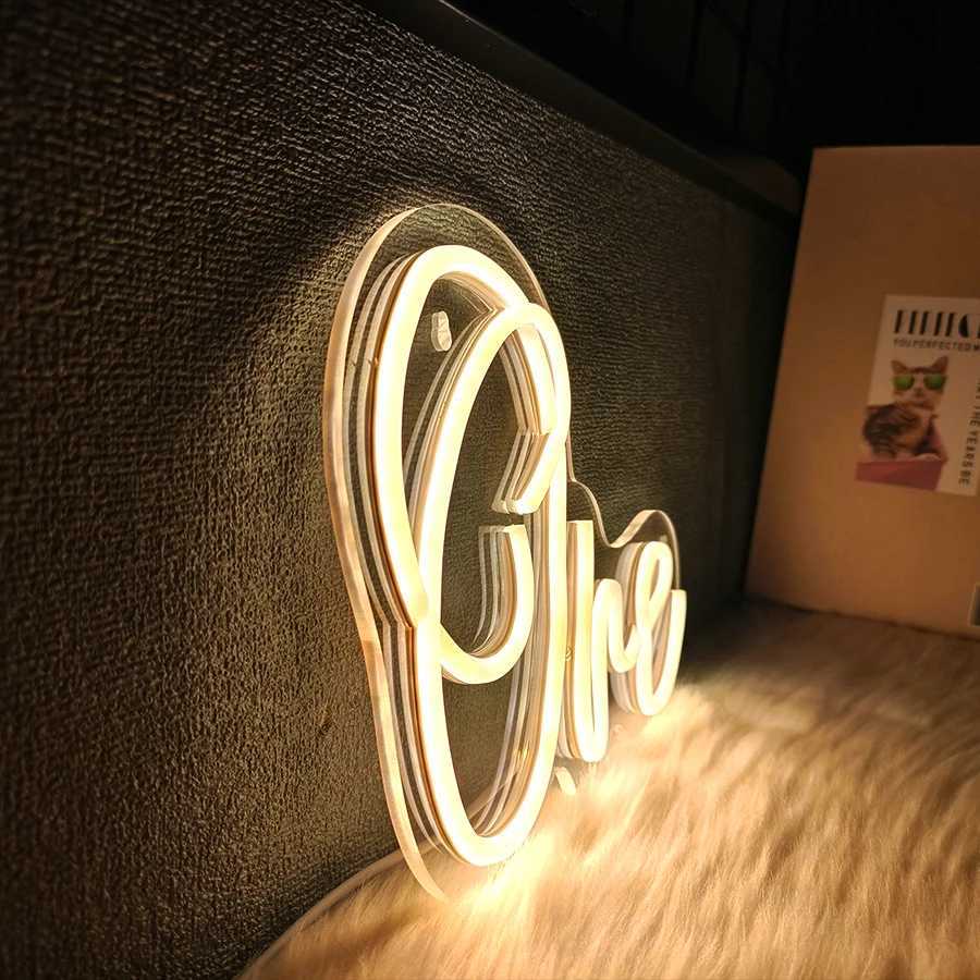 One Neon Sign For Wall DecorLed Neon Light For Wedding Table Decor Neon Light Bedroom Home Room Decor Christmas PartyXJ250626