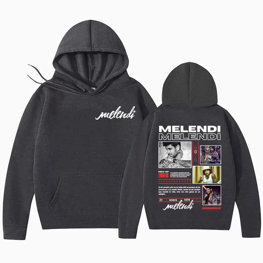 Rapper Melendi Album 2025 Tour Merch Sweatshirt Men Women Fashion Hip Hop Gothic Retro Hoodies Casual Fleece Oversized Pullovers W250627