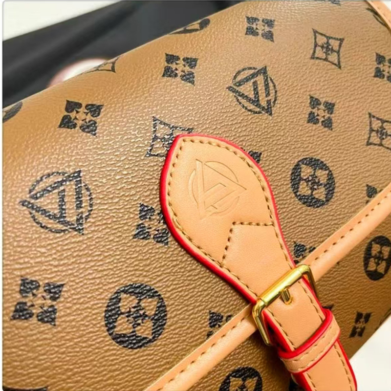 Designer bag, luxury bag, shoulder bag, crossbody bag, women's fashionable mini bag, high-quality baguette bag Brown bag