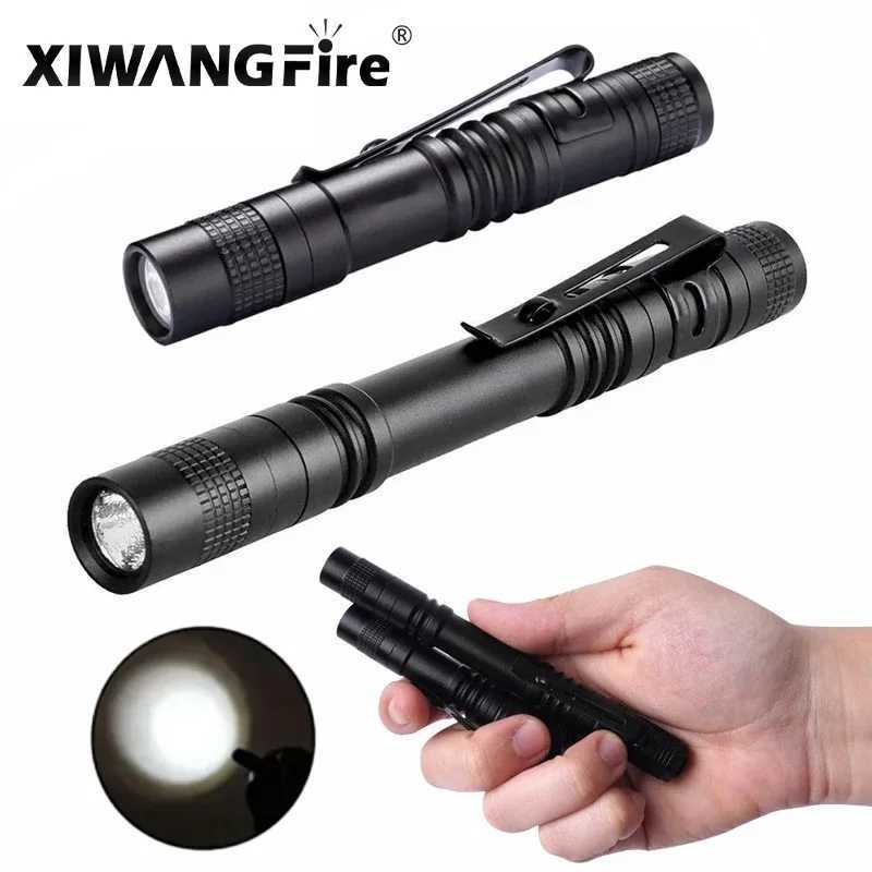 Mini LED Camping Fishing Flashlight Pen Light Mini Portable LED Tactical Flashlight For The Dentist for Hiking EDC Torch Lantern W250701