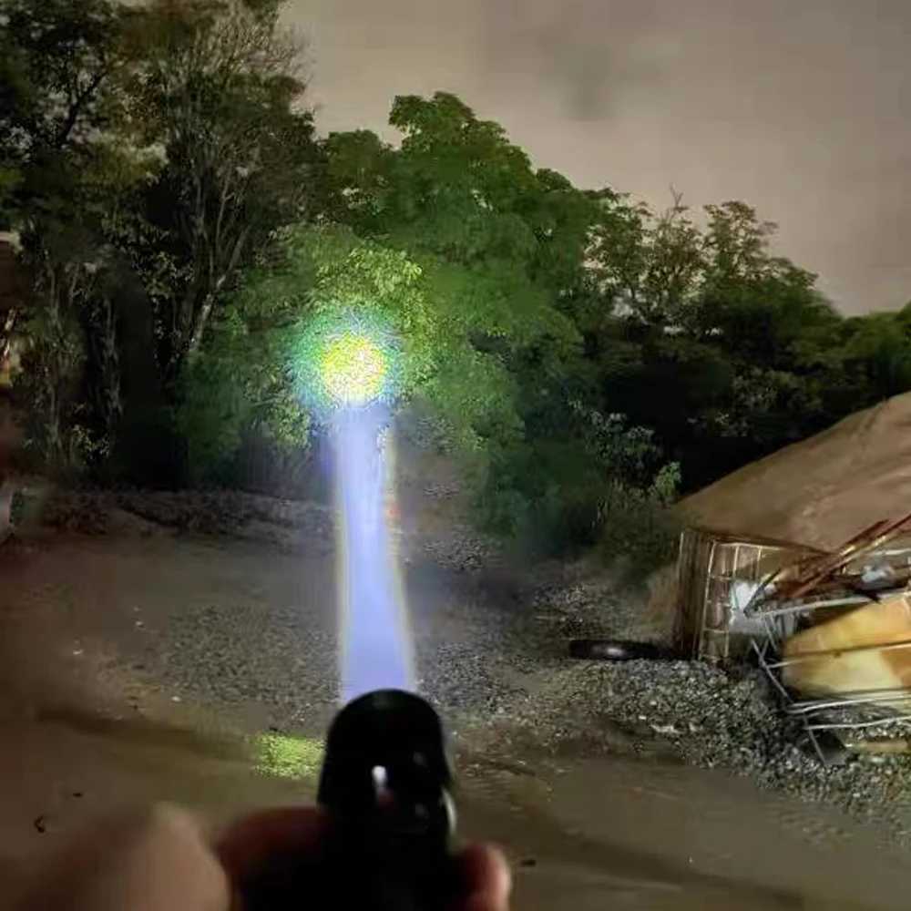 Super bright LED aluminium alloy flashlight Rechargeable torch Outdoor searchlight Portable camping light With telescopic zoom W250701