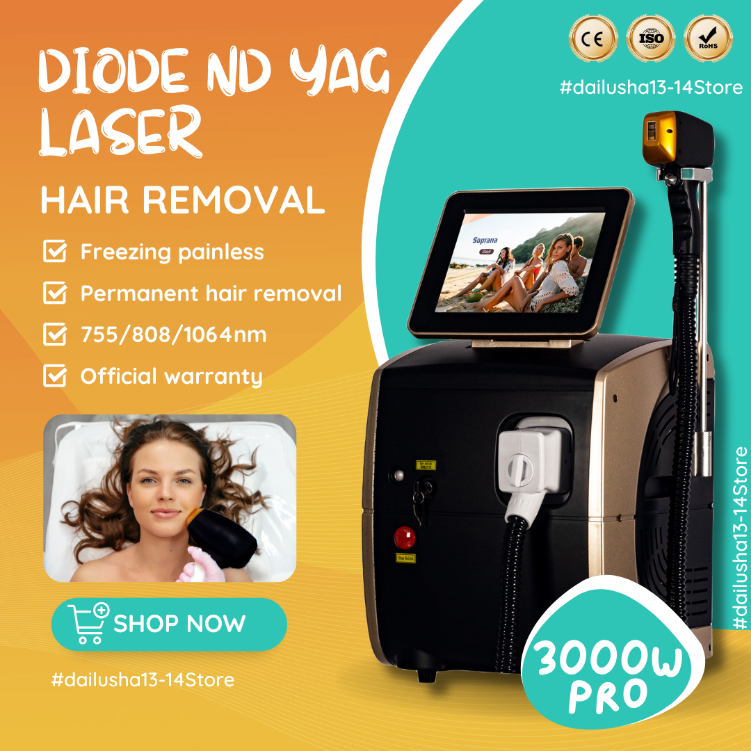 Professional 808 Diode Laser Hair Removal Machine 755NM 808NM 1064NM 3 Wavelength Laser Permanent Hair Removal Equipment