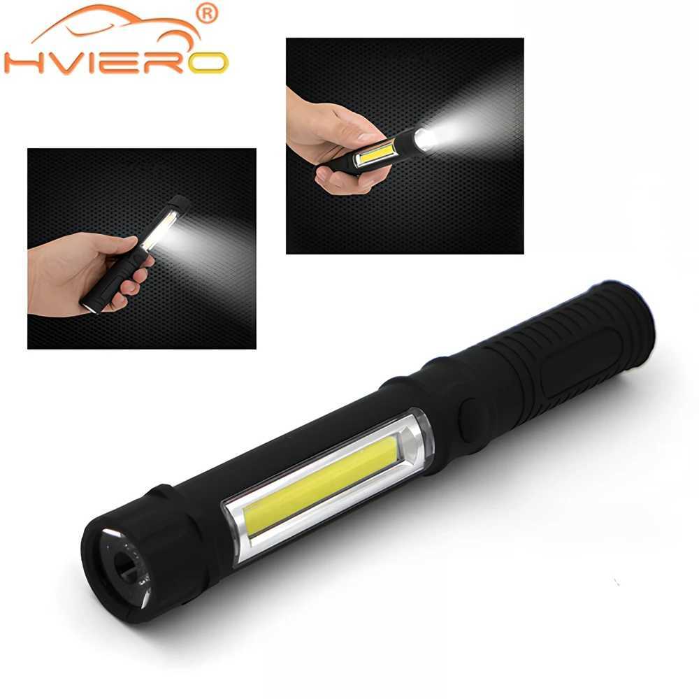 1X Multi-Function COB LED Portable Mini Pen Work Light Inspection Torches Magnetic Base Waterproof Used For Camping Cycling Bar W250701