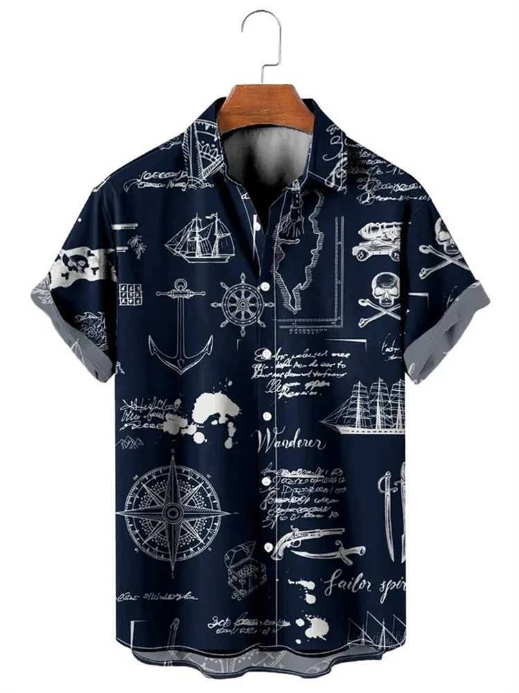 2024 new mens shirt 3D print short-sleeved shirt Hawaiian shirt fashion casual 6xl comfortable breathable fabric W250627