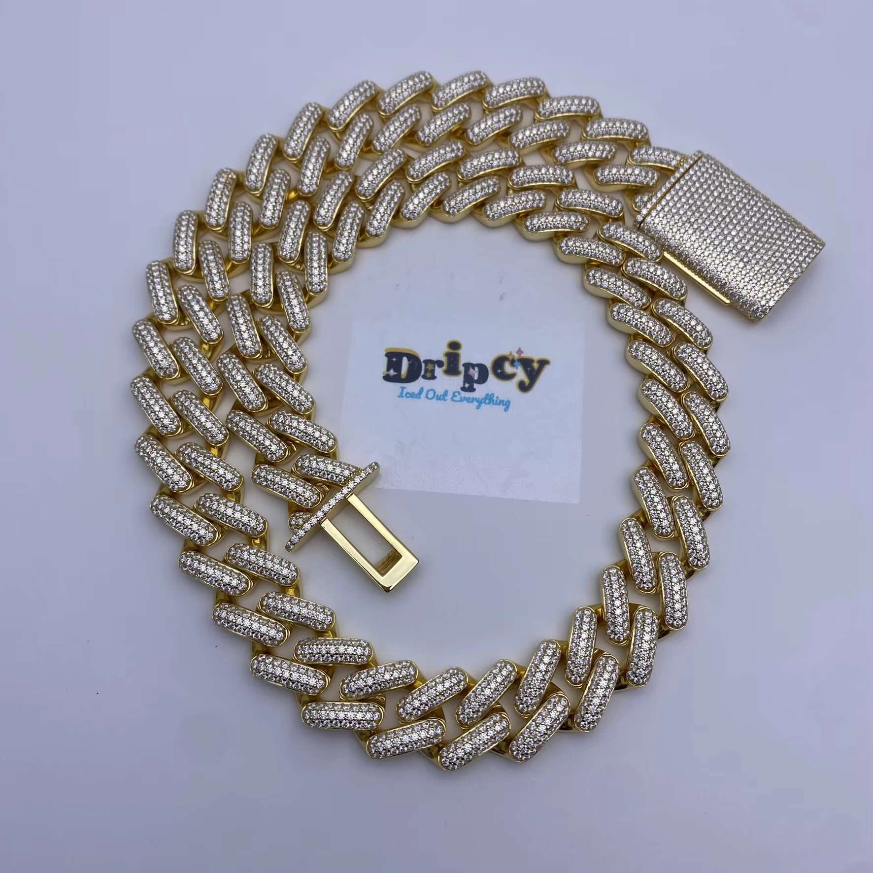 15MM Fine Jewelry Moissanite Vvs1 d Color Cuban Link Chain Real Iced Necklace Hip Hop Pass Test Bracelet Cuban Chains