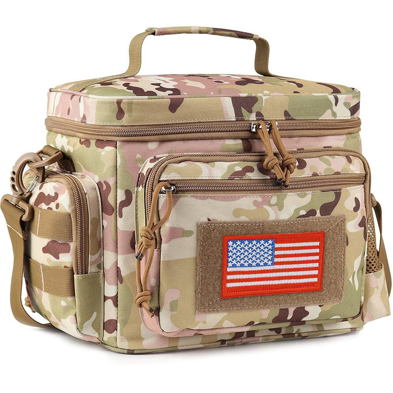 Picnic Insulated Bag Portable Aluminum Foil Fresh-Keeping Bag Outdoor Camping Cooler Bag Waterproof Oxford Cloth Handheld Insulation Bag 241122