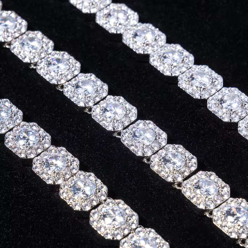 Custom Hiphop Jewelry Mens Diamond Chain GRA VVS 2MM Moissanite Tennis Chain